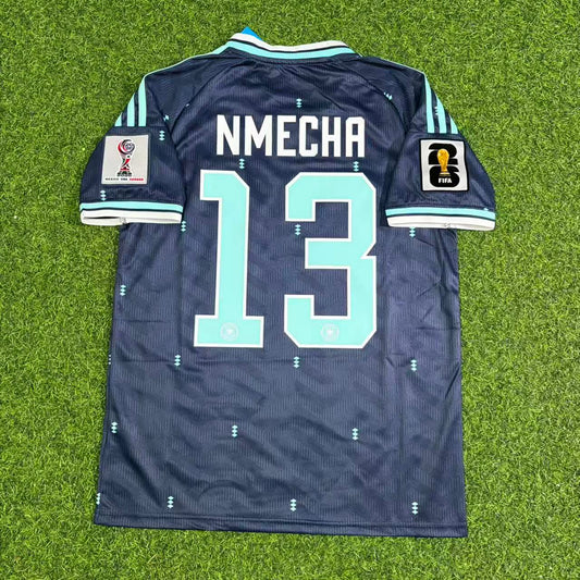 Germany National Team World Cup 2026 Felix Nmecha Away Blue Football Soccer Kit Jersey