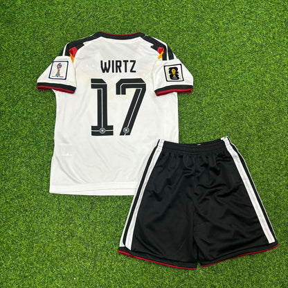 Germany National Team World Cup 2026 Florian Wirtz Children Home Football Soccer Kit Jersey
