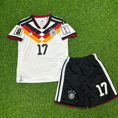 Germany National Team World Cup 2026 Florian Wirtz Children Home Football Soccer Kit Jersey