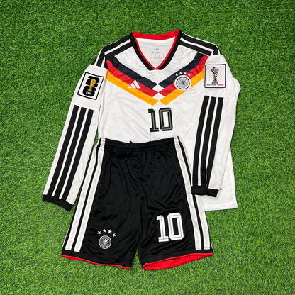 Germany National Team World Cup 2026 Jamal Musiala Long Sleeve Children Home Football Soccer Kit Jersey