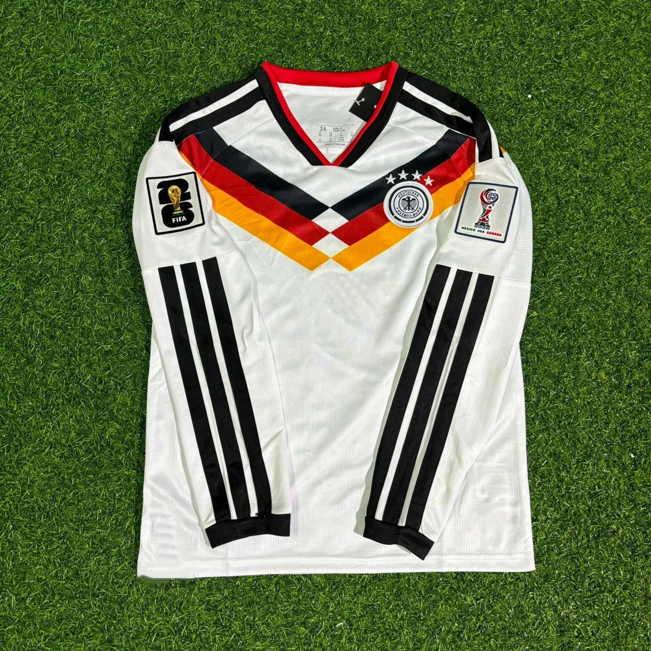Germany World Cup 2026 Jonathan Burkardt Home Long Sleeve football soccer kit jersey front view