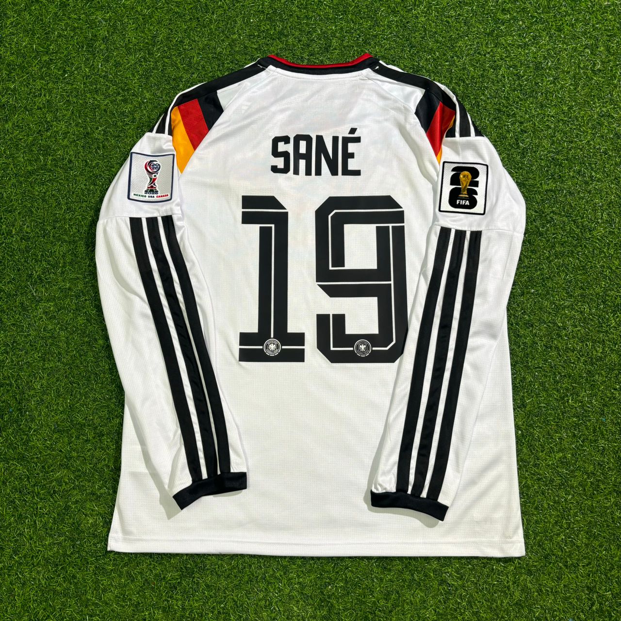 Germany National Team World Cup 2026 Leroy Sané Long Sleeve Home Football Soccer Kit Jersey