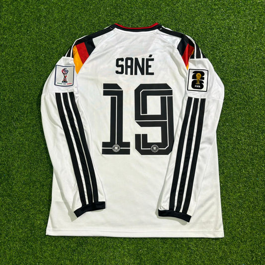 Germany National Team World Cup 2026 Leroy Sané Long Sleeve Home Football Soccer Kit Jersey
