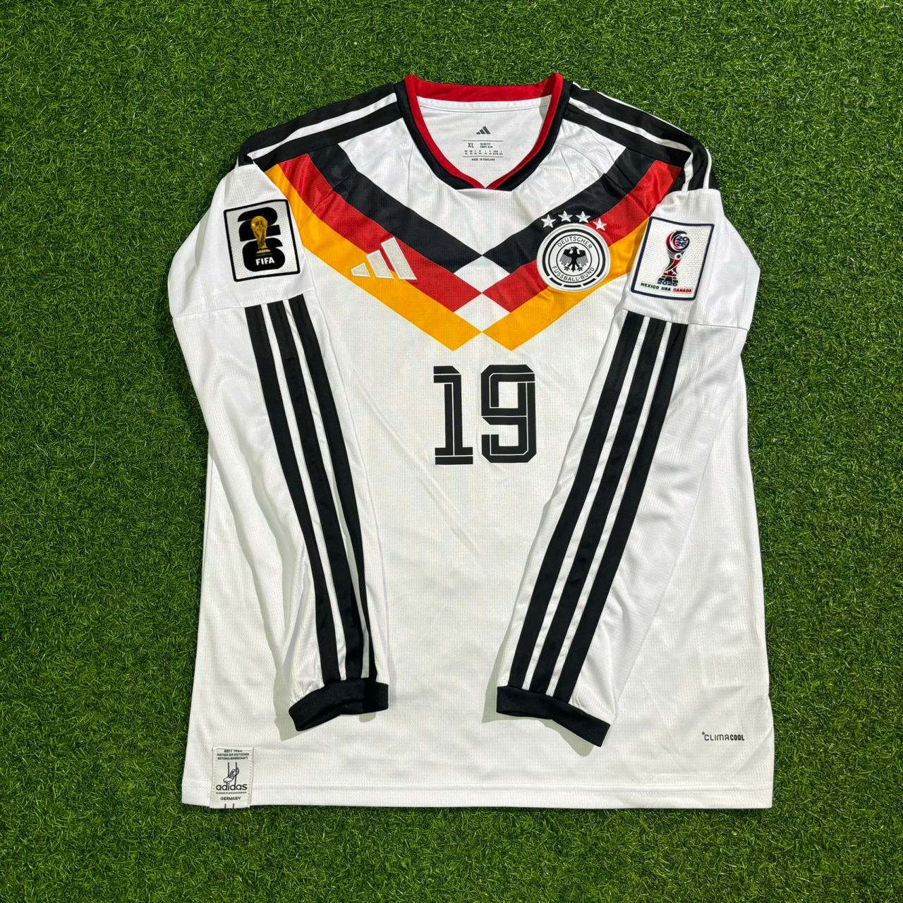 Germany National Team World Cup 2026 Leroy Sané Long Sleeve Home Football Soccer Kit Jersey