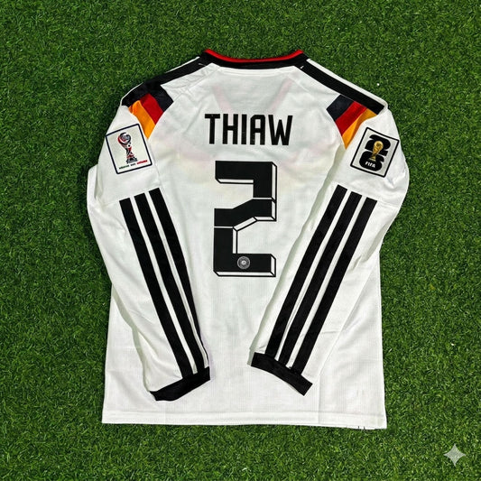 Germany National Team World Cup 2026 Malick Thiaw Long Sleeve Home Football Soccer Kit Jersey