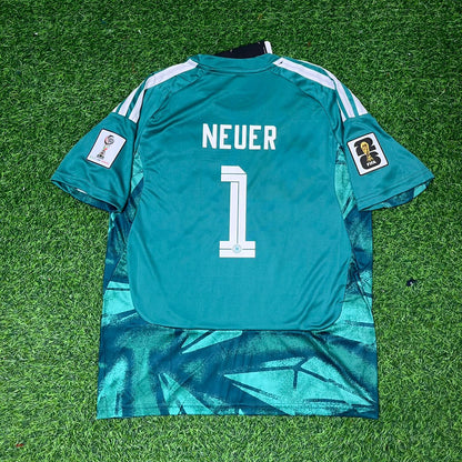Germany National Team World Cup 2026 Manuel Neuer Goalkeeper Green Football Soccer Kit Jersey