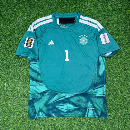 Germany National Team World Cup 2026 Manuel Neuer Goalkeeper Green Football Soccer Kit Jersey