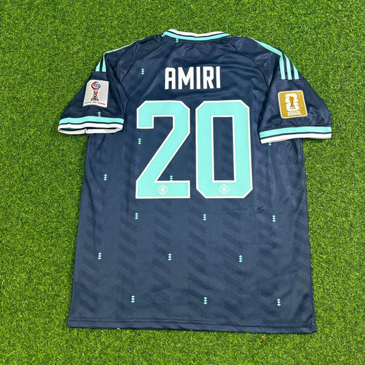 Germany National Team World Cup 2026 Nadiem Amiri Away Blue Football Soccer Kit Jersey