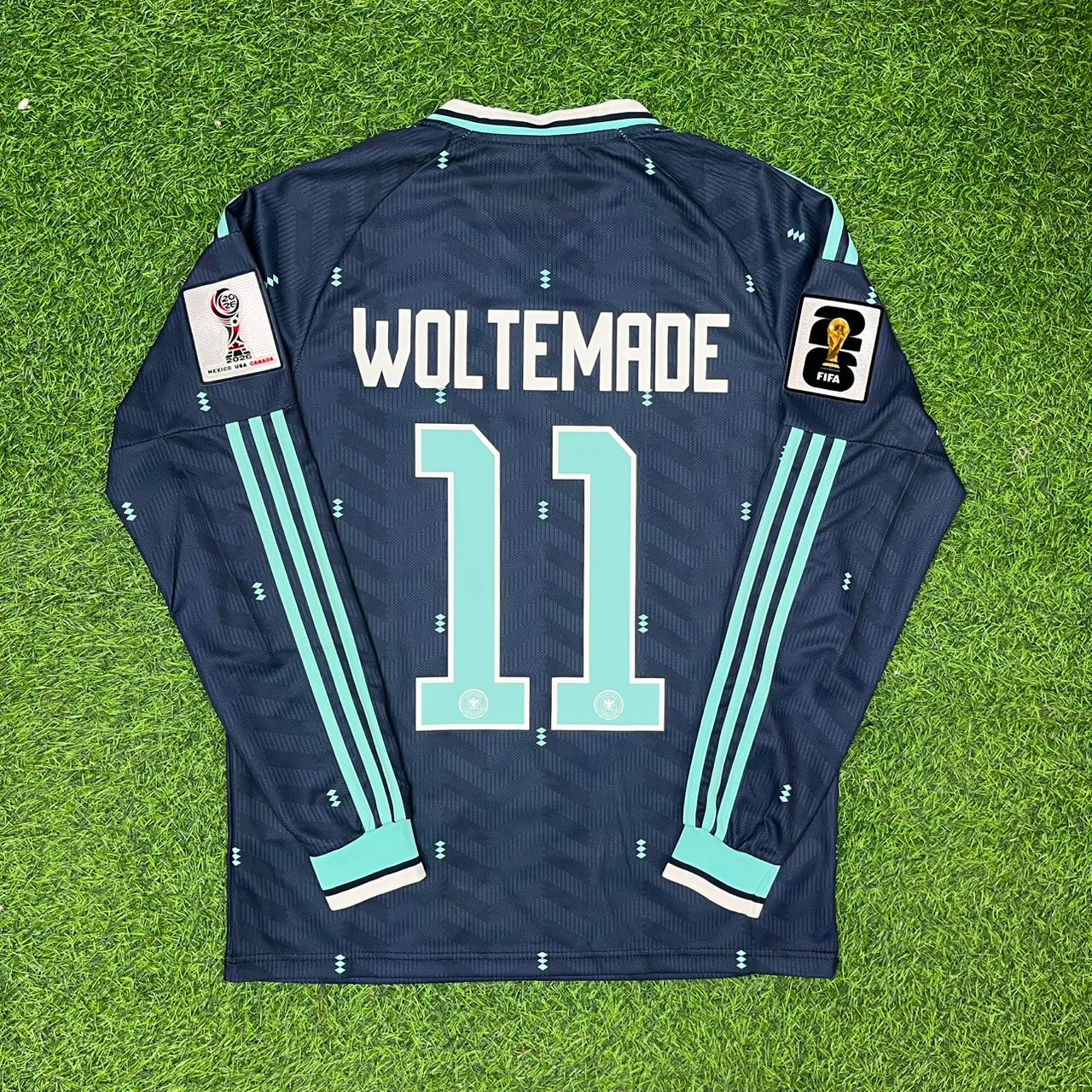 Germany National Team World Cup 2026 Nick Woltemade Long Sleeve Away Football Soccer Kit Jersey
