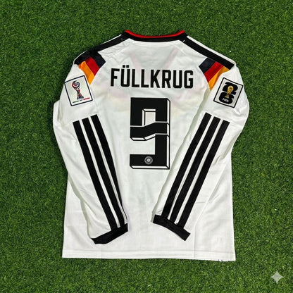 Germany National Team World Cup 2026 Niclas Füllkrug Long Sleeve Home Football Soccer Kit Jersey