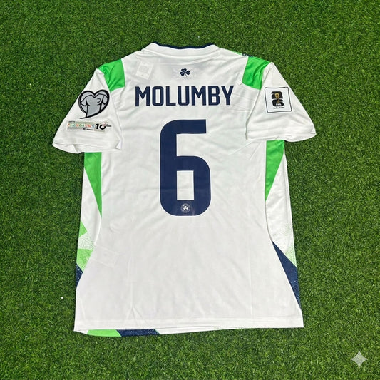 Ireland National Team World Cup 2026 Jayson Molumby Green White Football Soccer Kit Jersey