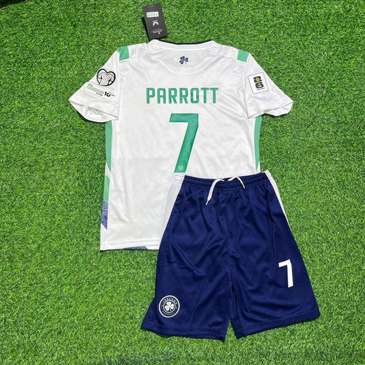 Ireland National Team World Cup 2026 Troy Daniel Parrott Children White Football Soccer Kit Jersey