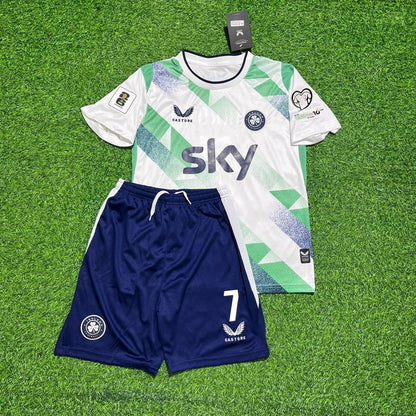 Irland Nationalmannschaft WM 2026 Troy Daniel Parrott Kinder Weißes Fußballtrikot Trikot