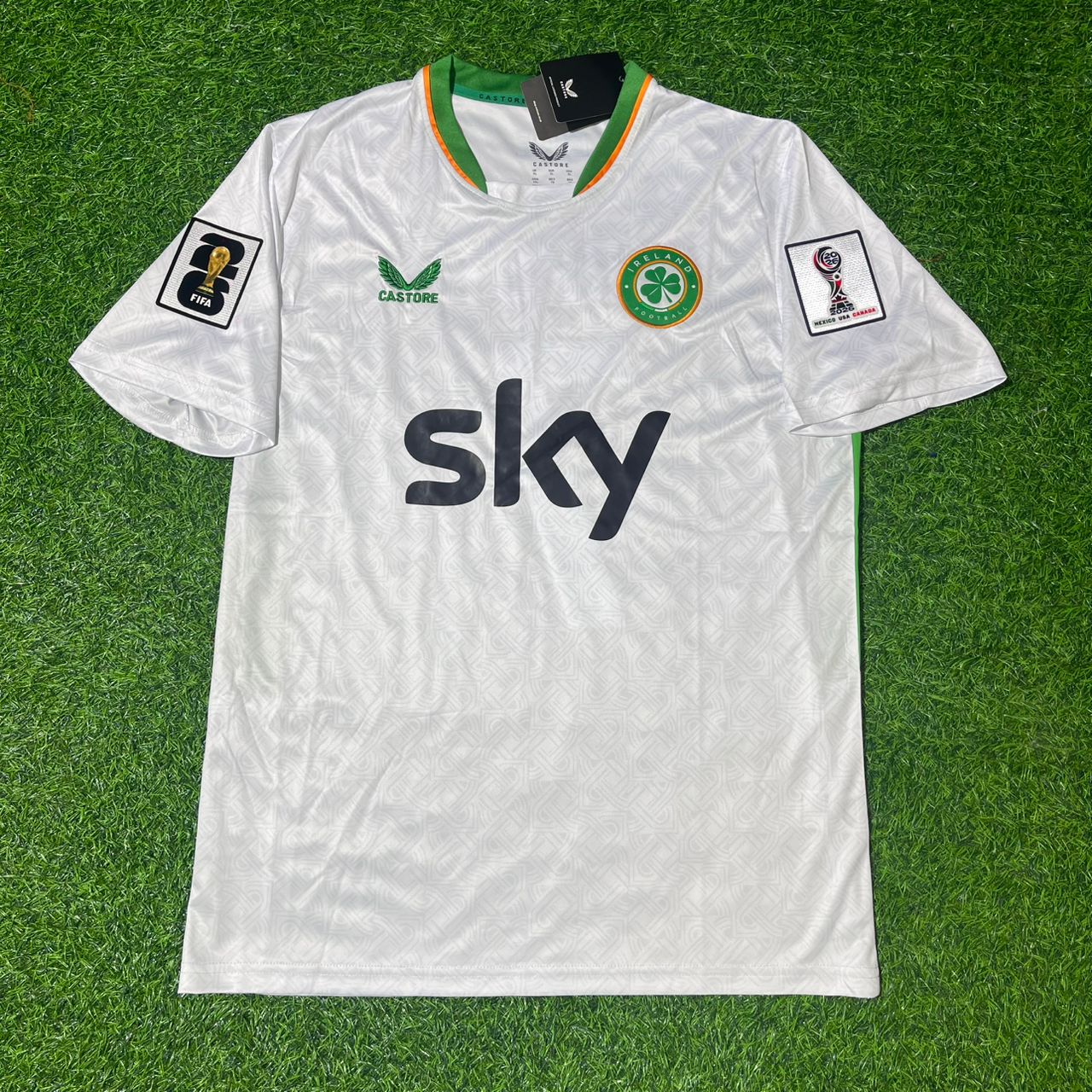 Ireland National Team World Cup 2026 Troy Parrott White Football Soccer Kit Jersey
