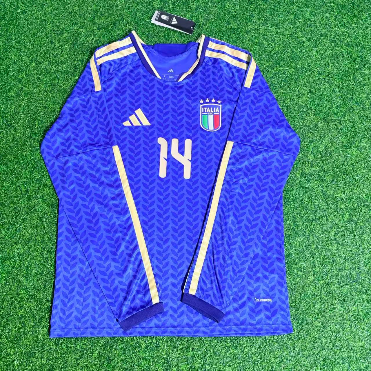 Italy National Team World Cup 2026 Federico Chiesa Long Sleeve Football Soccer Kit Jersey