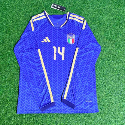 Italy National Team World Cup 2026 Federico Chiesa Long Sleeve Football Soccer Kit Jersey