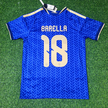 Italy National Team World Cup 2026 Nicolò Barella Football Soccer Kit Jersey