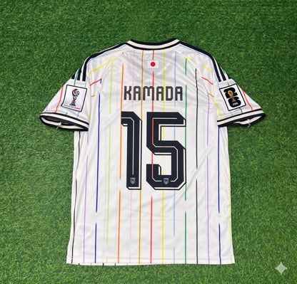 Japan National Team World Cup 2026 Daichi Kamada Away White Football Soccer Kit Jersey