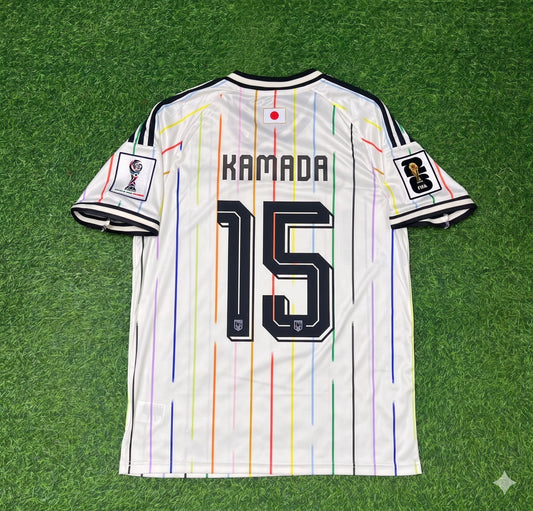 Japan National Team World Cup 2026 Daichi Kamada Away White Football Soccer Kit Jersey