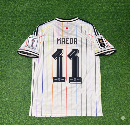 Japan National Team World Cup 2026 Daizen Maeda Away White Football Soccer Kit Jersey