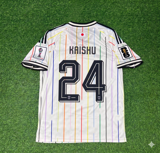 Japan National Team World Cup 2026 Kaishu Sano Away White Football Soccer Kit Jersey