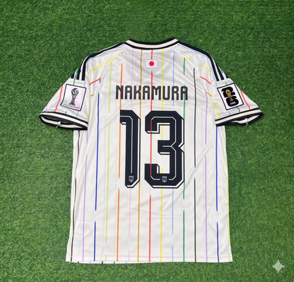 Japan National Team World Cup 2026 Keito Nakamura Away White Football Soccer Kit Jersey