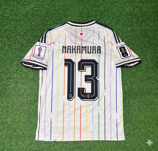 Japan National Team World Cup 2026 Keito Nakamura Away White Football Soccer Kit Jersey