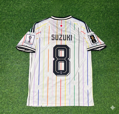 Japan National Team World Cup 2026 Yuito Suzuki Away White Football Soccer Kit Jersey