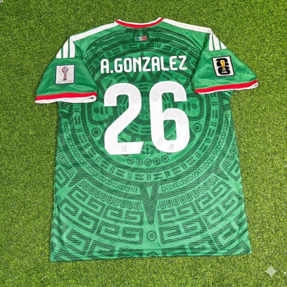 Mexico National Team World Cup 2026 Armando Gonzalez Home Green Football Soccer Kit Jersey