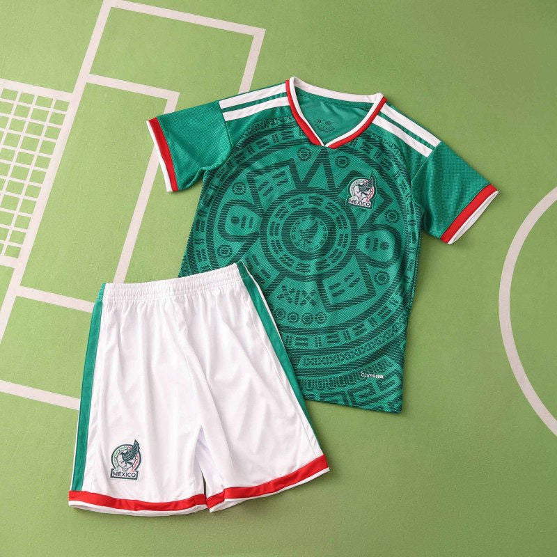 Mexico National Team World Cup 2026 Children Home Football Soccer Kit Jersey
