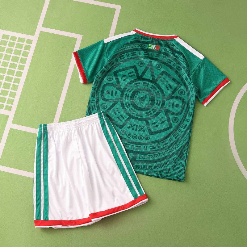 Mexico National Team World Cup 2026 Children Home Football Soccer Kit Jersey