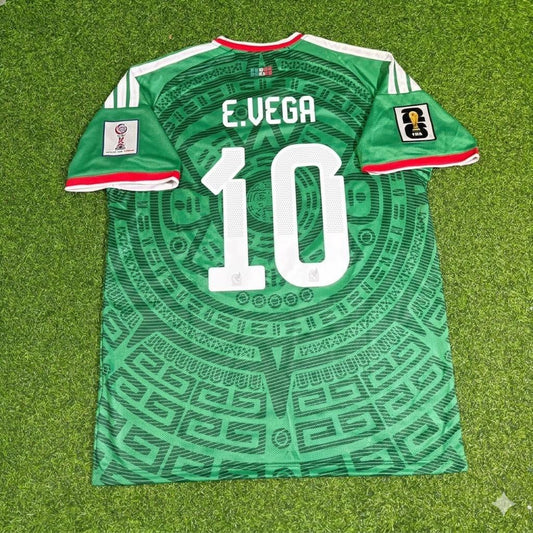 Mexico National Team World Cup 2026 Ernesto Vega Home Green Football Soccer Kit Jersey