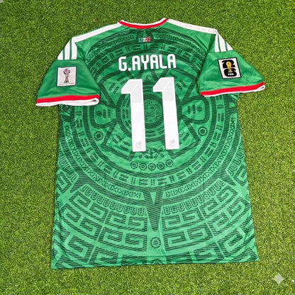 Mexico National Team World Cup 2026 Guillermo Ayala Home Green Football Soccer Kit Jersey