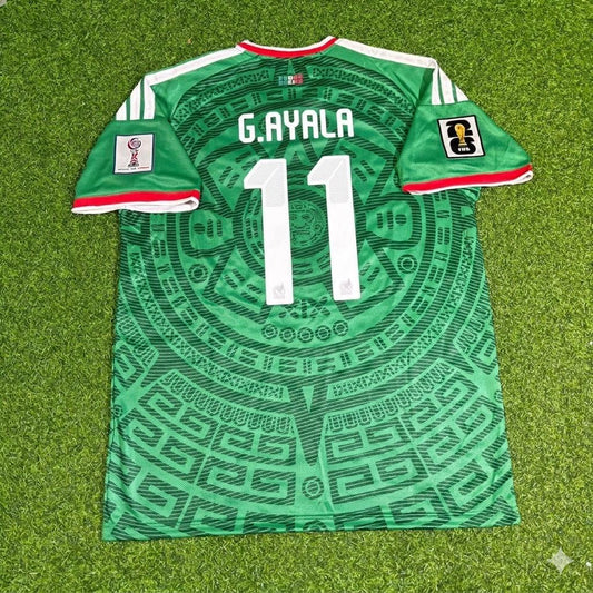 Mexico National Team World Cup 2026 Guillermo Ayala Home Green Football Soccer Kit Jersey