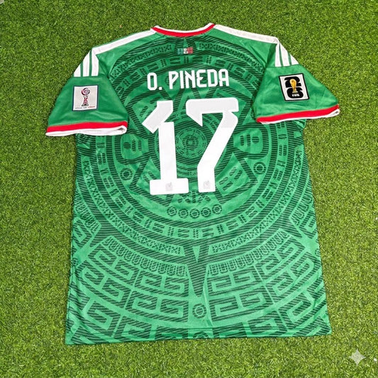 Mexico National Team World Cup 2026 Orbelin Pineda Home Green Football Soccer Kit Jersey