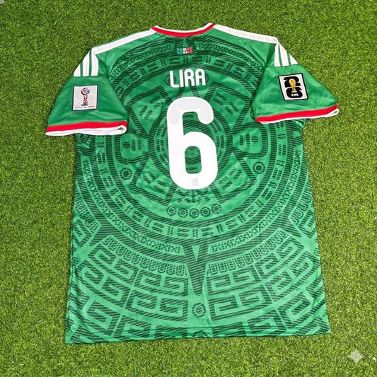 Mexico National Team World Cup 2026 Érik Lira Home Green Football Soccer Kit Jersey