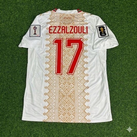 Morocco National Team World Cup 2026 Abde Ezzalzouli Away Football Soccer Kit Jersey