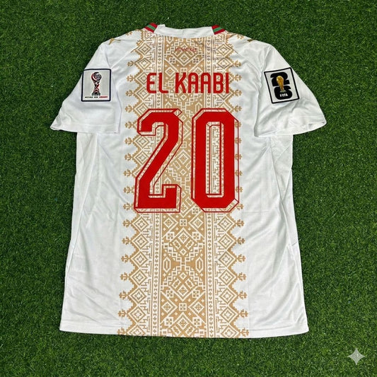 Morocco National Team World Cup 2026 Ayoub El Kaabi Away Football Soccer Kit Jersey
