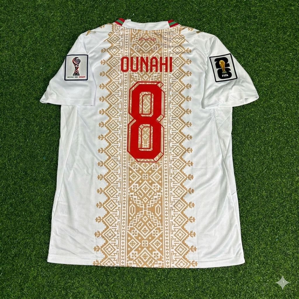 Morocco National Team World Cup 2026 Azzedine Ounahi Away Football Soccer Kit Jersey