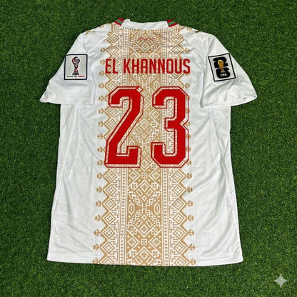 Morocco National Team World Cup 2026 Bilal El Khannouss Away Football Soccer Kit Jersey