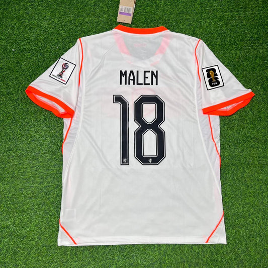Netherlands National Team World Cup 2026 Donyell Malen White Football Soccer Kit Jersey