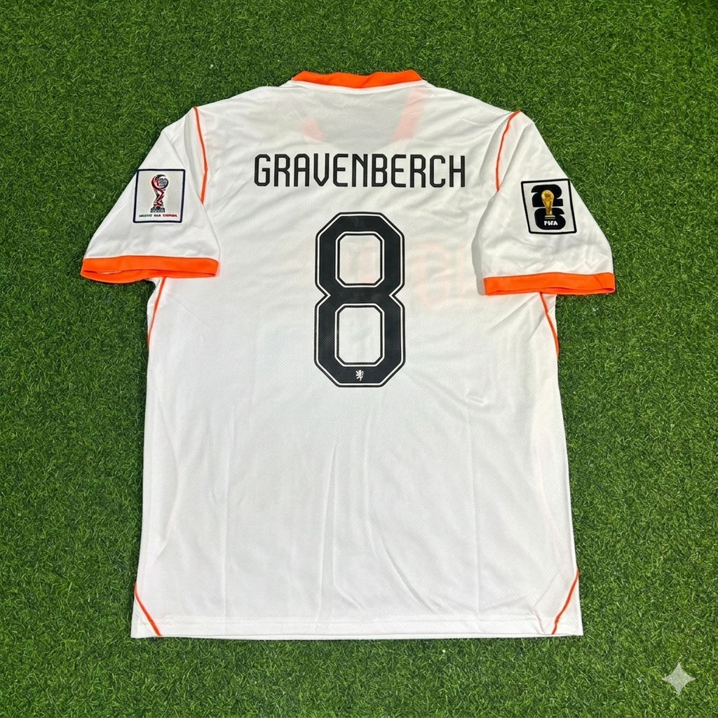 Netherlands National Team World Cup 2026 Ryan Gravenberch Football Soccer Kit Jersey