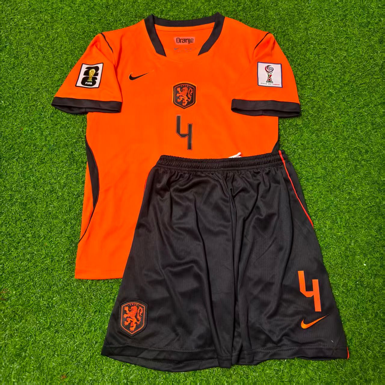 Netherlands National Team World Cup 2026 Virgil van Dijk Children Football Soccer Kit Jersey