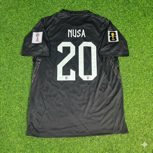 Norway National Team World Cup 2026 Antonio Nusa Away Black Football Soccer Kit Jersey