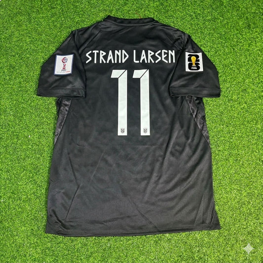 Norway National Team World Cup 2026 Jørgen Strand Larsen Away Black Football Soccer Kit Jersey