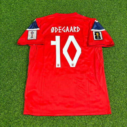 Norway National Team World Cup 2026 Martin Ødegaard Home Football Soccer Kit Jersey
