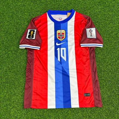 Norwegen Nationalmannschaft Weltmeisterschaft 2026 Martin Ødegaard Rotes Fußballtrikot