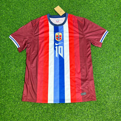Norwegen Nationalmannschaft Weltmeisterschaft 2026 Martin Ødegaard Rotes Fußballtrikot