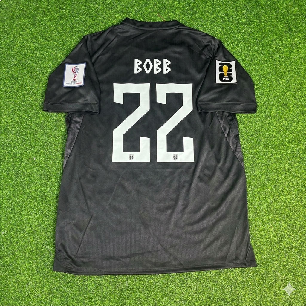 Norway National Team World Cup 2026 Oscar Bobb Away Black Football Soccer Kit Jersey