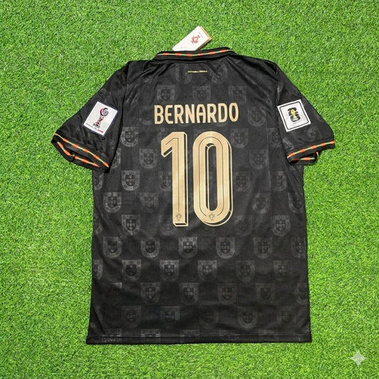 Portugal National Team World Cup 2026 Bernardo Silva Black Football Soccer Kit Jersey